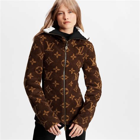 louis vuitton fleece jacke|louis vuitton fuzzy jacket.